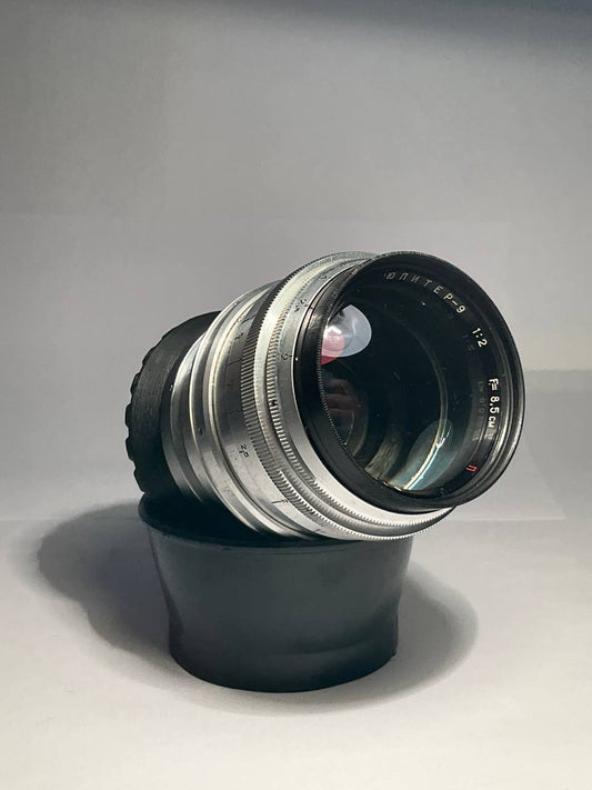 Jupiter-9 85mm f/2 Silver Lens (Contax/Kiev to Canon RF) - AS-IS
