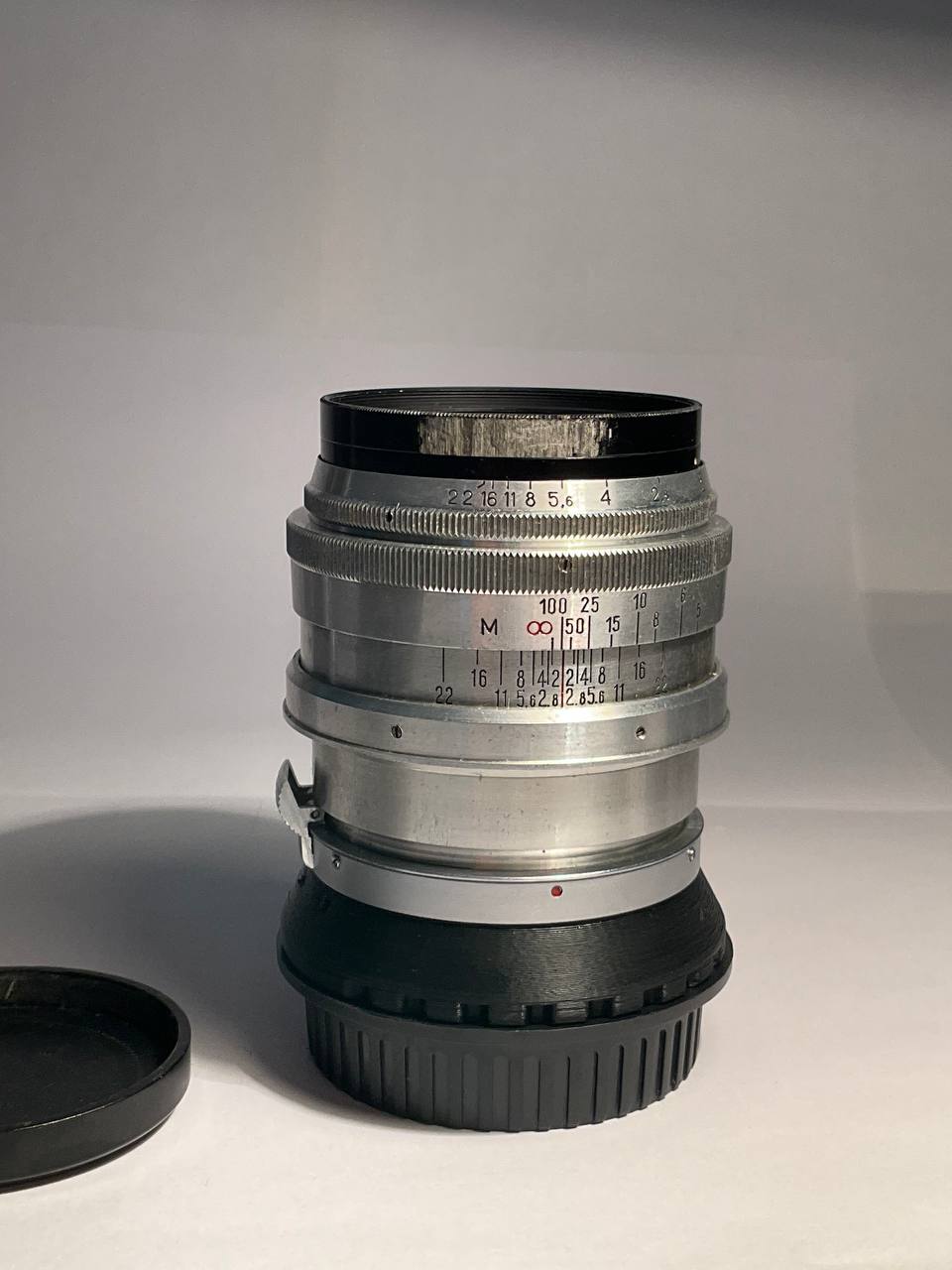 Jupiter-9 85mm f/2 Silver Lens (Contax/Kiev to Canon RF) - AS-IS