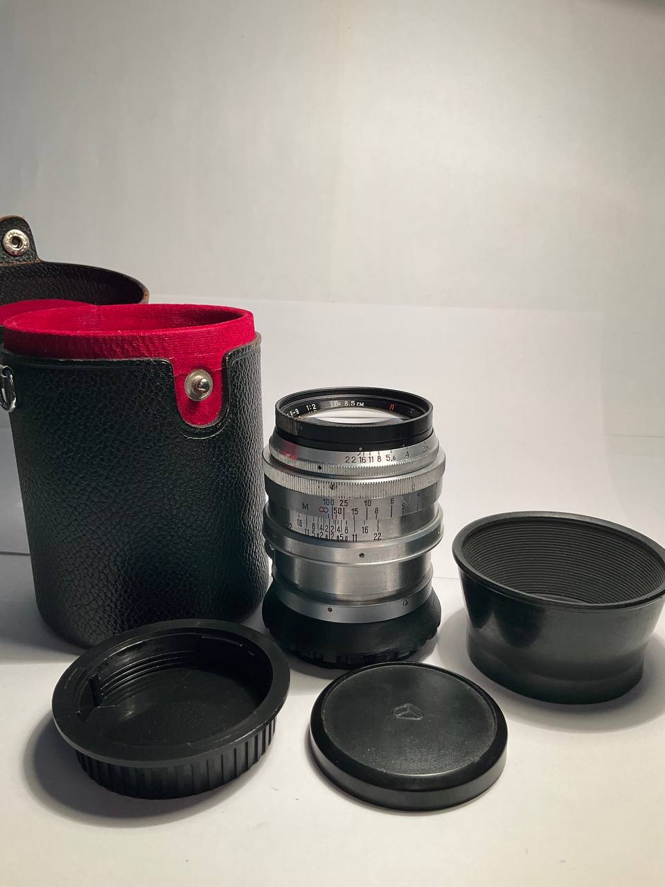 Jupiter-9 85mm f/2 Silver Lens (Contax/Kiev to Canon RF) - AS-IS