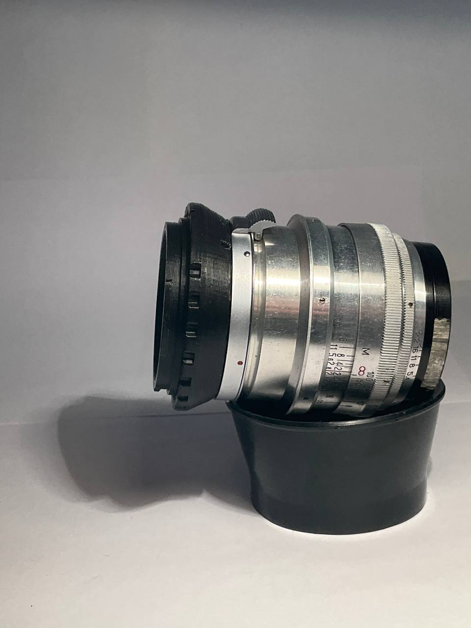 Jupiter-9 85mm f/2 Silver Lens (Contax/Kiev to Canon RF) - AS-IS